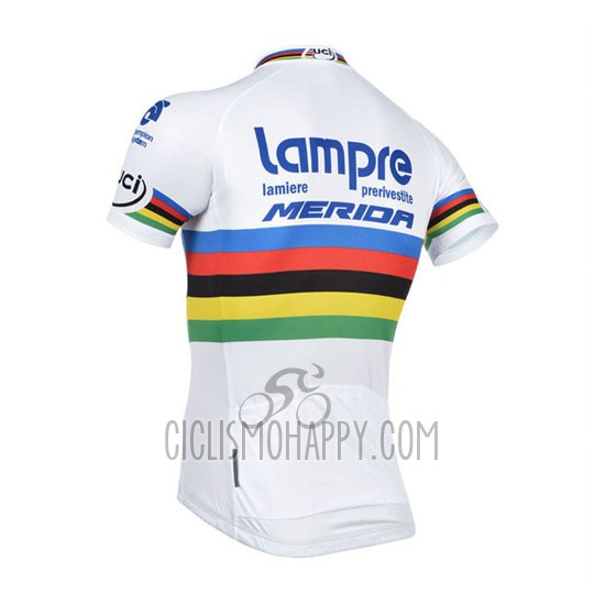 UCI Mondo Campione Lider Lampre MeridaCycling Jersey Bib Short 2013 Men Short Sleeve 